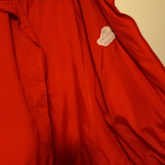 Vintage America West Airlines Full Zip Windbreaker Bold Red & Gray EUC Men's XL - Picture 9 of 13